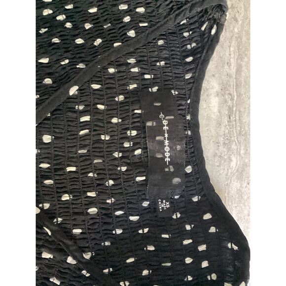 Code x Mode Women's Long-Sleeve Black Dot-Bubble Blouse Size XS - Picture 6 of 6